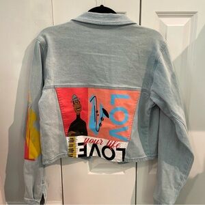 Disney Light Blue Denim Jacket Soul Themed Size Medium Women’s Jean Jacket